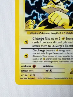 Vintage Pokemon Card WOTC Rare Holo LT. SURGE’S ELECTABUZZ Gym Heroes 6/132 - Image 5