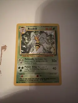 Pokemon Base Set Beedrill #017/102 Non-Holo Rare Near Mint Condition! - Image 1