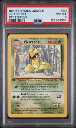 1999 POKEMON JUNGLE 1ST ED #30 VICTREEBEL PSA 8 - Image 1