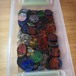 Lot of 120+ Official Pokemon TCG Coins - Image 1