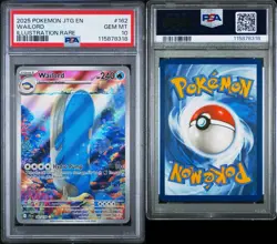 POKEMON 2025 Journey Together Illustration Rare WAILORD 162 PSA 10 TCG JTG EN - Image 5