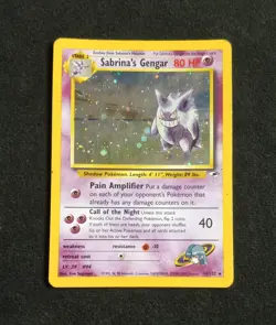Pokemon TCG Sabrina’s Gengar 14/132 Gym Heroes Holo Rare Card - Image 3
