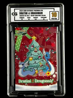 2024 Pokemon CG 10 Pristine Dratini Dragonair Christmas TCG Holiday CGC PSA - Image 1