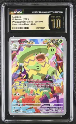 2025 Pokemon Phantasmal Flames 95 Ludicolo IR CGC 10 Gem Mint Prisitine - Image 1
