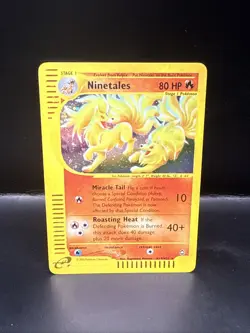 Pokemon Ninetales H19/H32 Aquapolis Holo Rare Pokemon TCG Nintendo e-reader - Image 4