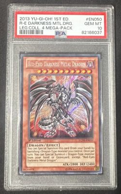 YU-GI-OH! | Red-Eyes Darkness Metal Dragon | EN050 | 1st Edition | PSA 10 - Image 1