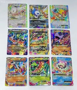 Lot of 9 Mega EX Pokemon TCG Trading Cards - Image 1