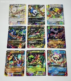 Lot of 9 Mega EX Pokemon TCG Trading Cards - Image 2