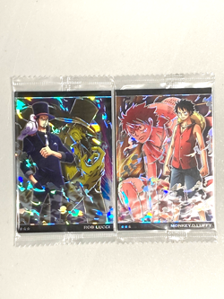 Luffy and Rob Lucci - Set of 2 - One Piece Wafer Card Sealed Itajaga - Image 1