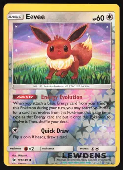 Eevee - 101/149 - Reverse Holo Common - Sun & Moon Base - Pokemon Card - OC - Image 1