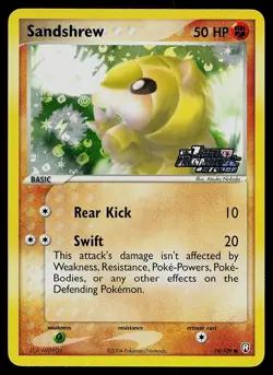 Pokemon Card - Sandshrew Team Rocket Returns 74/109 Reverse Holo Stamped - Image 1