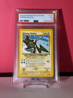 PSA 5 Shining Raichu 111/105 Neo Destiny 2002 Pokemon Card - Image 1