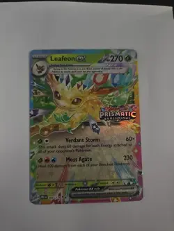 Pokemon TCG Prismatic Evolutions Leafeon EX Card 006/131 Stamped - Image 1