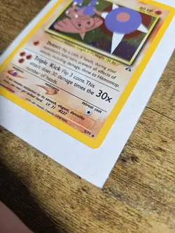 Pokemon TCG Hitmontop Neo Discovery Holo Rare Card 3/75 MP Condition - Image 2