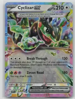Pokemon Card Cyclizar ex - Double Rare SV08: Surging Sparks 159/191 NM - Image 1
