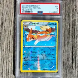 2014 Pokemon Floatzel 29/106 XY - Flashfire Reverse Holo card PSA 5 - Image 1