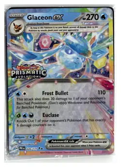 Glaceon ex - (Prismatic Evolutions Stamp) Promo Water Holo Miscellaneous Cards & - Image 1