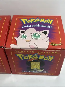 1999 Pokemon 23K Gold Plated Trading Cards Charizard and Jigglypuff Lot of 2 - Image 3