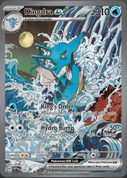 Kingdra EX 131 Pokemon TCG Scarlet & Violet Black Star Promo Holo Card - Image 1