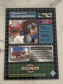 DIGIMON Kuwagamon Silver Stamp Exclusive Preview Card TCG (15) #18 of 34 - Image 2