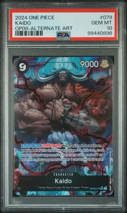 2024 One Piece Two Legends OP08 Kaido Alternate Art Card #079 PSA 10 - Image 1