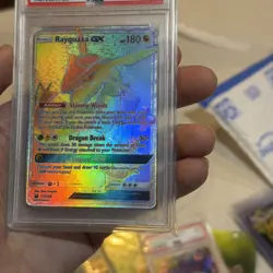 PSA 8 NM-MT Rayquaza GX 177/168 Secret Rare 2018 Celestial Storm Pokemon Card - Image 4