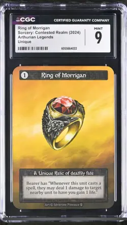 Sorcery Contested Realm: Arthurian Legends Ring of Morrigan Nonfoil CGC Mint 9 - Image 1