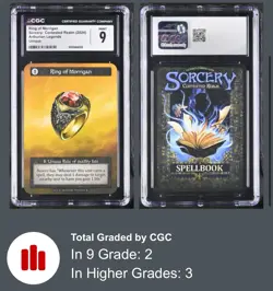 Sorcery Contested Realm: Arthurian Legends Ring of Morrigan Nonfoil CGC Mint 9 - Image 3