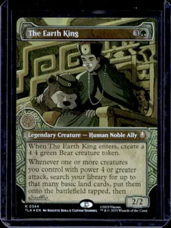 2025 Magic The Gathering MTG The Earth King Rare Human Noble Ally #0344 - Image 1