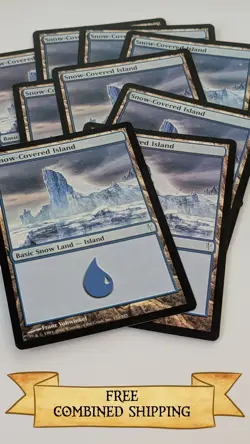Magic the Gathering: 9X Snow-Covered Island Coldsnap Lot - Image 1