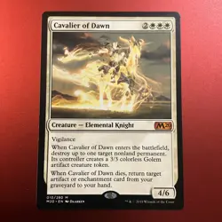 Cavalier of Dawn Core Set 2020 / M20 PLD White Mythic Rare MAGIC The Gathering - Image 1