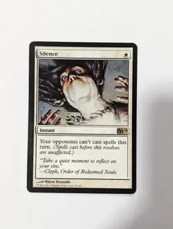 Magic the Gathering MTG Card - Silence - Rare - M14 - NM - Image 1