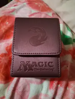 MtG Deck Box Flip Box - Red Mana Maroon Color VG+ - Image 1