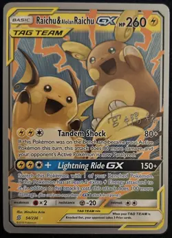 NM - Raichu & Alolan Raichu GX (Haruki Miyamo) 54/236 - 2019 World Championships - Image 1