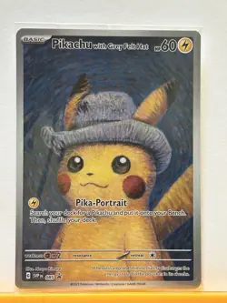 Pikachu with Gray Felt Hat Van Gogh Promo SVP #085 Pokemon Sealed - Image 1