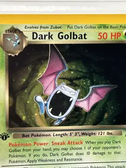 Dark Golbat - 7/82 - Pokemon Team Rocket 1st Edition Holo Rare Card WOTC - Image 2