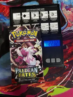 HEAVYU 22.32Grams! Pokemon Paldean Fates Factory Sealed Booster Pack!! - Image 1