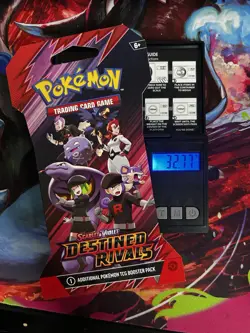 Heavy 32.77g Pokemon TCG Destined Rivals Sleeved Booster Pack - Image 1
