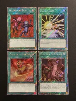 2025 YUGIOH RA04 PLATINUM SECRET RARE DELINQUENT DUO NM BONUS SET - Image 1