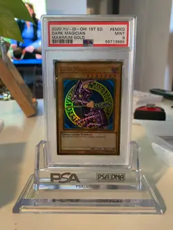 Yugioh PSA 9 MINT Dark Magician MAGO-EN002 1st Edition Maximum Gold - Image 1