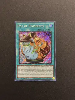 2024 YUGIOH RA02 PLATINUM SECRET RARE POT OF PROSPERITY NM 💫 - Image 1