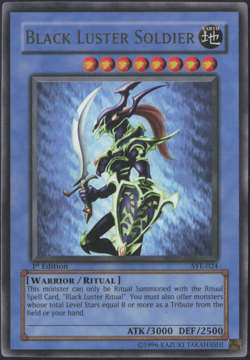1996 Yu-Gi-Oh! TCG | Black Luster Soldier | 1st Edition Yugioh | SYE-024 | LP - Image 1