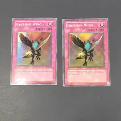 Yugioh TCG - 2x Gryphon Wing - SDP-050 - LP/MP - Vintage - Super Rare - Trap - Image 2