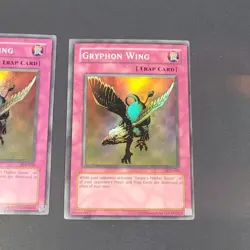 Yugioh TCG - 2x Gryphon Wing - SDP-050 - LP/MP - Vintage - Super Rare - Trap - Image 4
