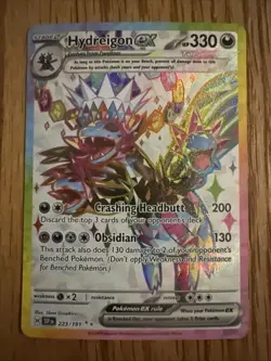 Hydreigon ex 223/191 SV08 Surging Sparks Holo Pokemon Card - Near Mint - Image 1