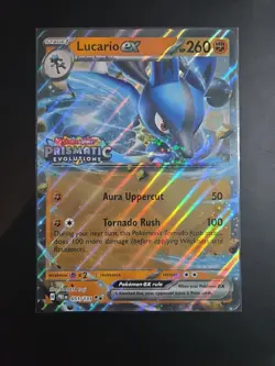 Pokemon Jumbo Lucario ex 051/131 Prismatic Evolutions Stamped Oversized Card 1 - Image 1