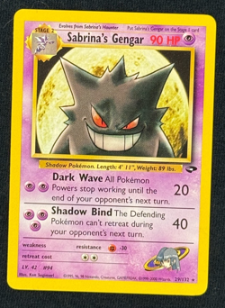 SABRINA'S GENGAR *Rare* (NM) - Gym Challenge 29/132 - Pokemon Trading Card Game - Image 1