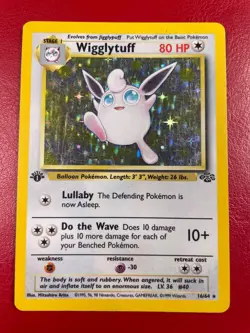 Wigglytuff 16/64 Jungle Holo First Edition Pokemon Card - Image 1