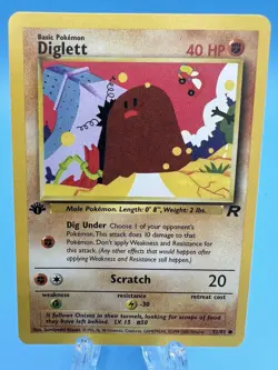 Pokemon Card Diglett Team Rocket 52/82 1st Edition Common WOTC Vintage NM - Image 1