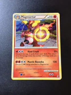 Magmortar 16/95 Holo Rare 2011 HGSS: Call of Legends Pokemon TCG Card NM SWIRL - Image 1
